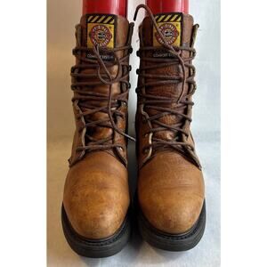 Justin Original Leather Work Boots Womens 7.5 B - L 762 Soft Toe Made in USA